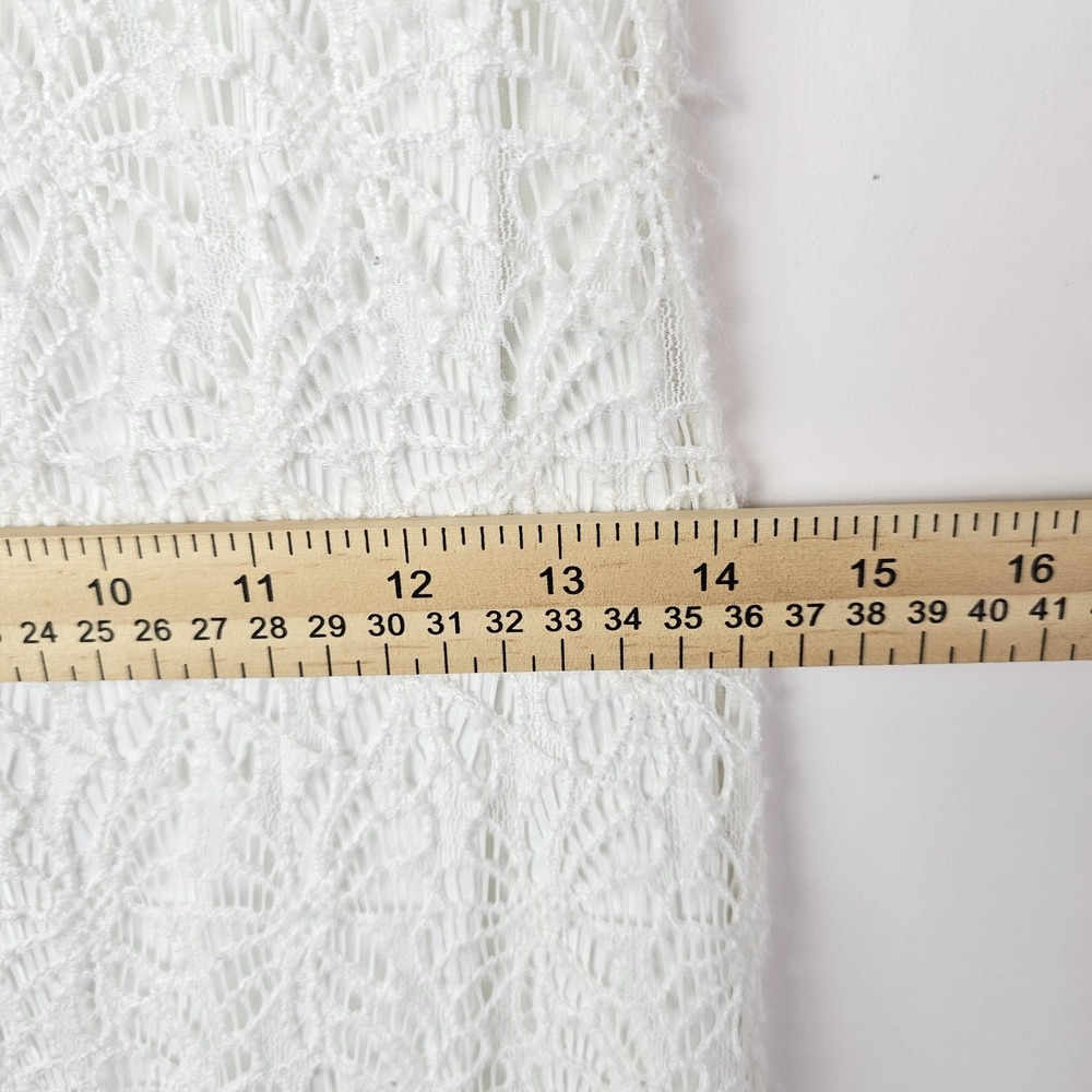 Tommy Bahama XS White Lace Crochet Maxi Dress SS Beach Resort Party Coastal Glam - Picture 10 of 11